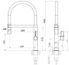 Кухонный смеситель FKM 68P SS Inox - 5