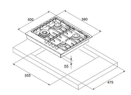 Газовая панель FHGR 2744 VGHT