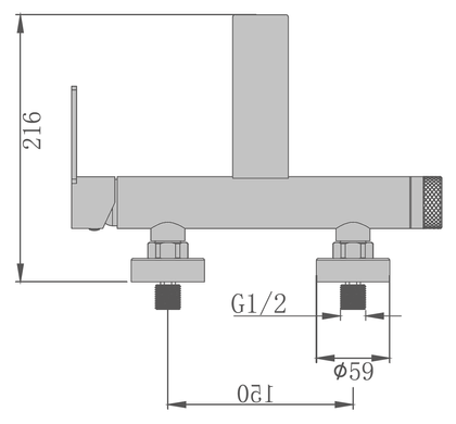 Смеситель для ванной Alvi 30402 Graphite