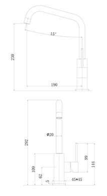 Кухонный смеситель FKM 53 SS Inox